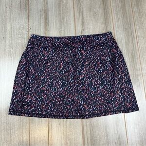 Lands End Athletic Skort Women’s Plus Size 1X Tennis Golf Athleisure Printed EUC